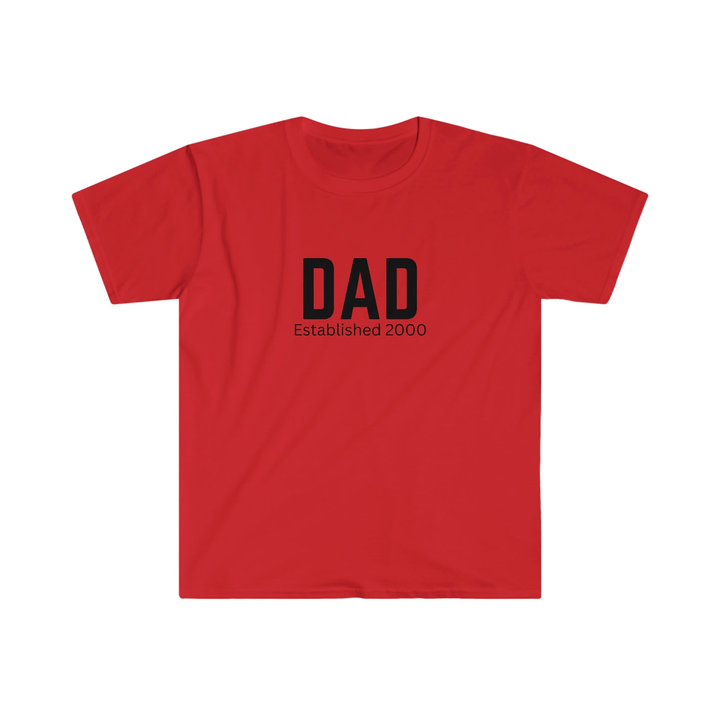 Dad T-shirt Established 2000 Cotton Tee