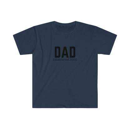 Dad T-shirt Established 2000 Cotton Tee