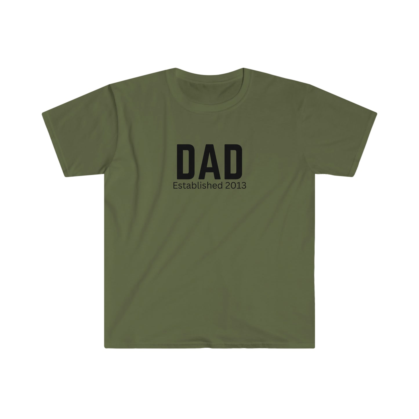 Dad T-shirt Established 2013 Cotton Tee