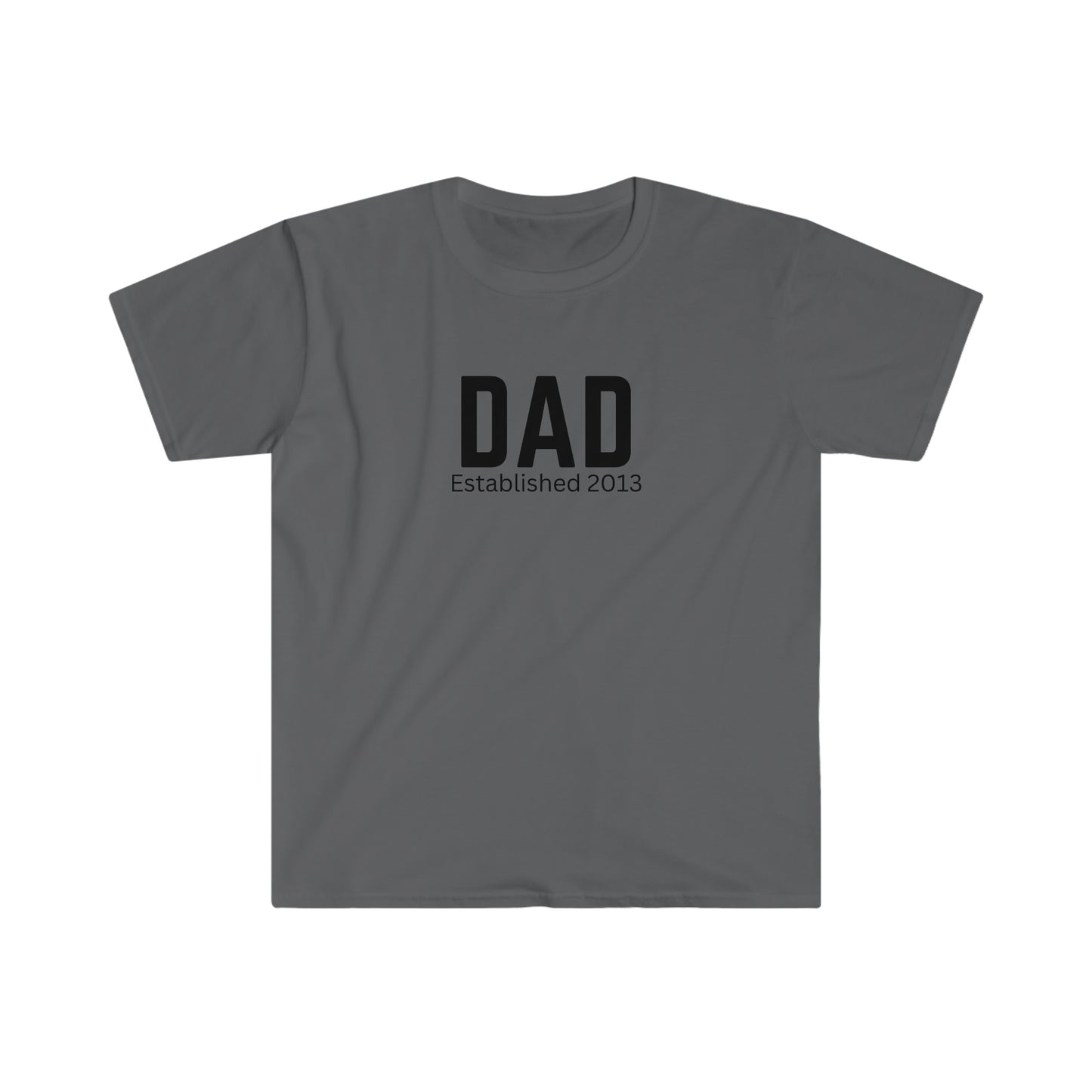 Dad T-shirt Established 2013 Cotton Tee