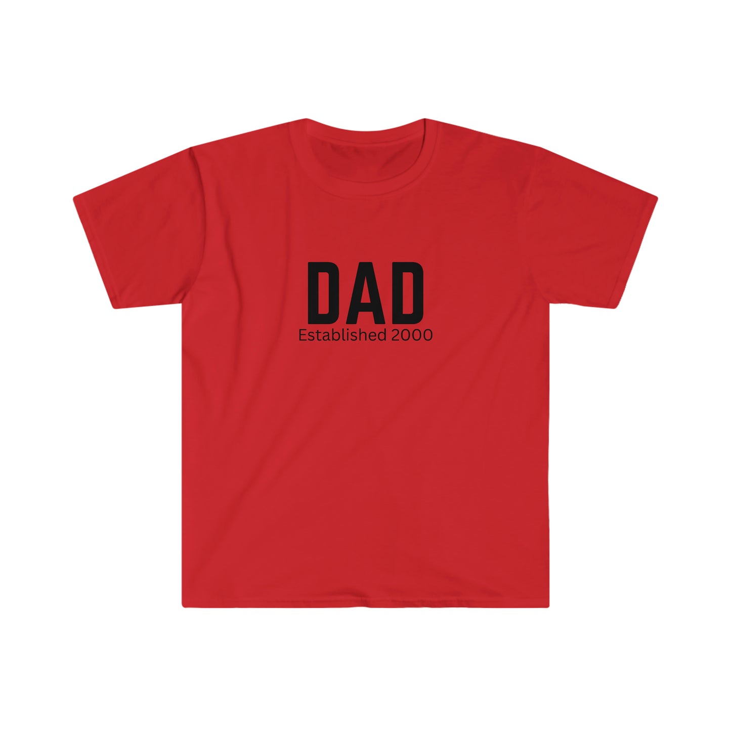 Dad T-shirt Established 2000 Cotton Tee