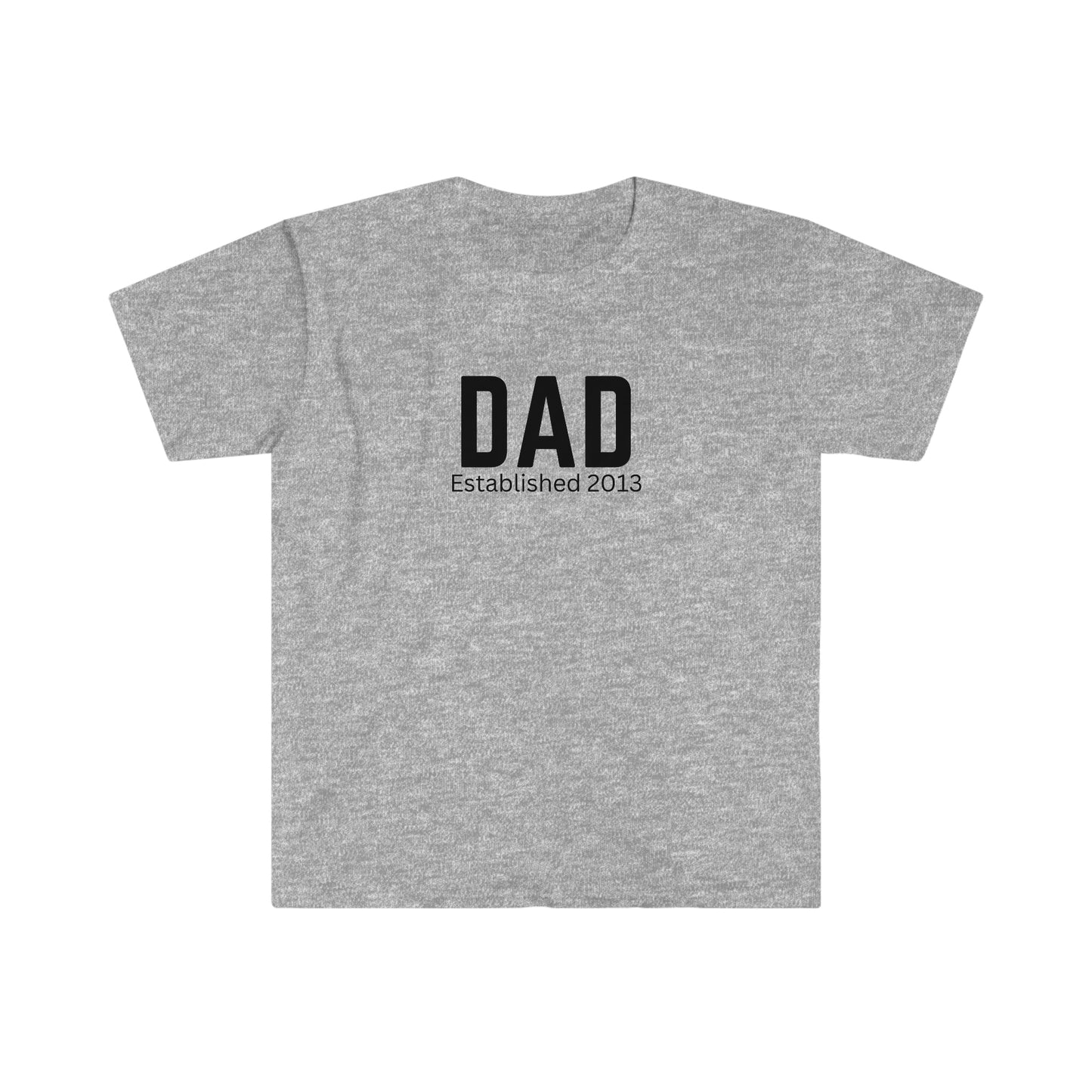 Dad T-shirt Established 2013 Cotton Tee