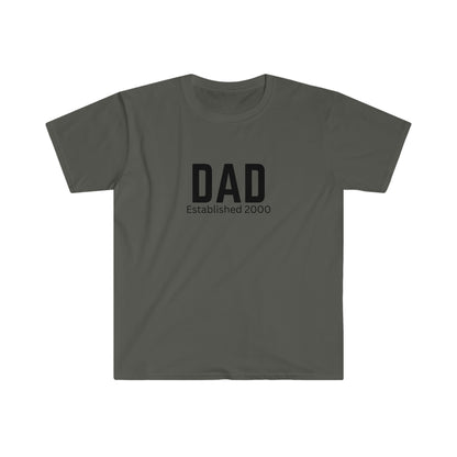 Dad T-shirt Established 2000 Cotton Tee