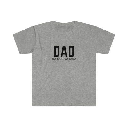 Dad T-shirt Established 2000 Cotton Tee